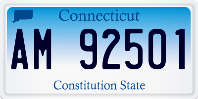 CT license plate AM92501