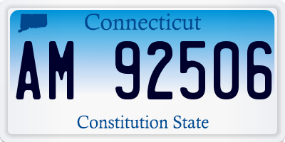 CT license plate AM92506