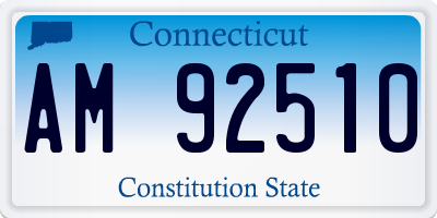 CT license plate AM92510