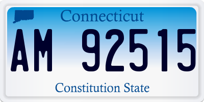 CT license plate AM92515