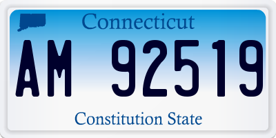 CT license plate AM92519
