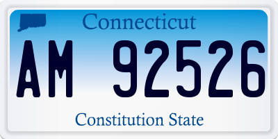 CT license plate AM92526