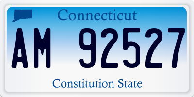 CT license plate AM92527