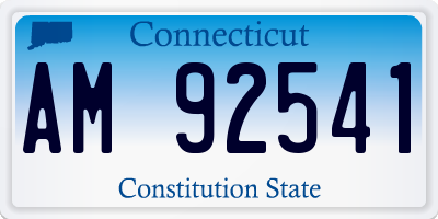 CT license plate AM92541