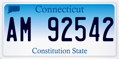 CT license plate AM92542
