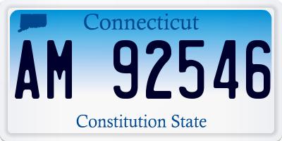 CT license plate AM92546