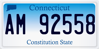 CT license plate AM92558
