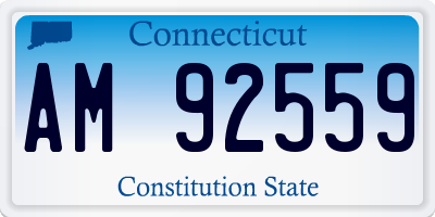 CT license plate AM92559