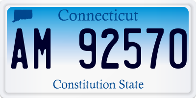 CT license plate AM92570