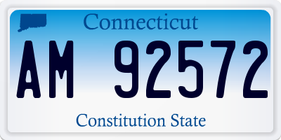 CT license plate AM92572