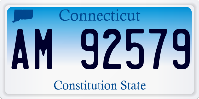 CT license plate AM92579