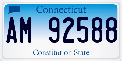 CT license plate AM92588