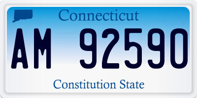 CT license plate AM92590