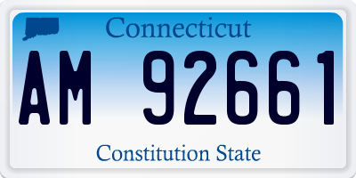 CT license plate AM92661