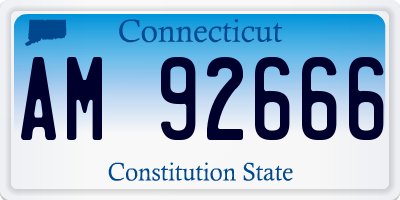 CT license plate AM92666
