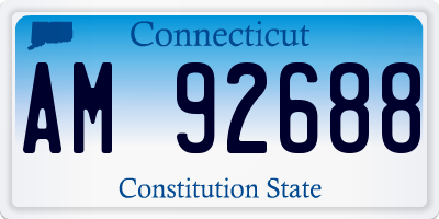 CT license plate AM92688