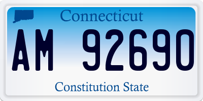 CT license plate AM92690