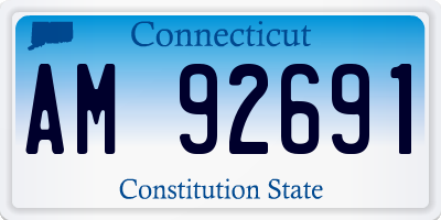 CT license plate AM92691