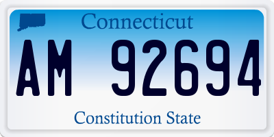 CT license plate AM92694