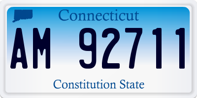 CT license plate AM92711