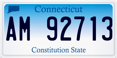 CT license plate AM92713
