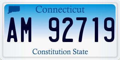 CT license plate AM92719