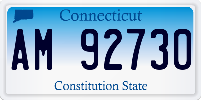 CT license plate AM92730