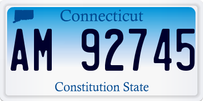 CT license plate AM92745
