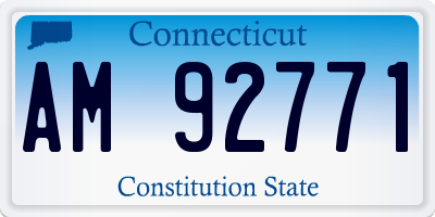 CT license plate AM92771