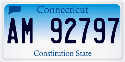 CT license plate AM92797