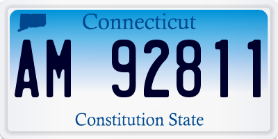 CT license plate AM92811