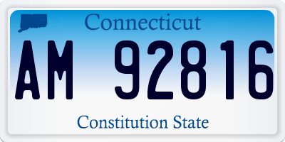CT license plate AM92816