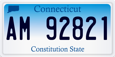 CT license plate AM92821