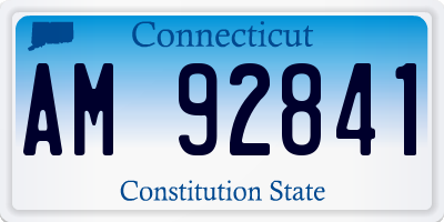 CT license plate AM92841
