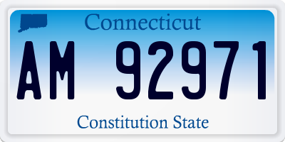 CT license plate AM92971