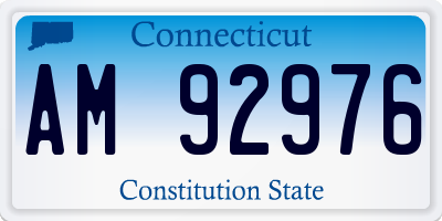 CT license plate AM92976