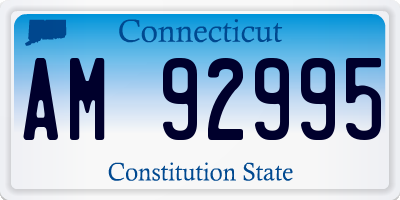 CT license plate AM92995