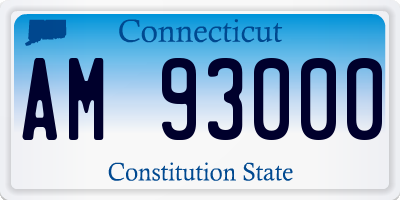 CT license plate AM93000