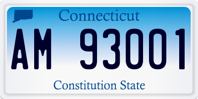 CT license plate AM93001