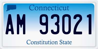 CT license plate AM93021