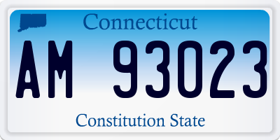 CT license plate AM93023