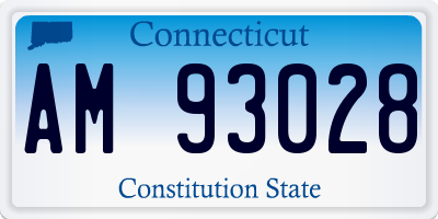 CT license plate AM93028