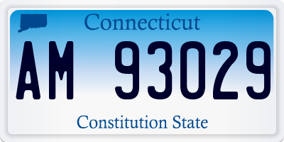 CT license plate AM93029
