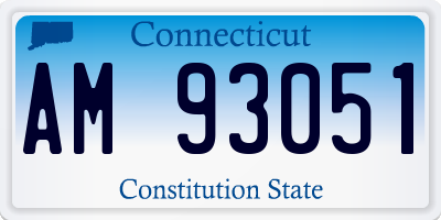 CT license plate AM93051