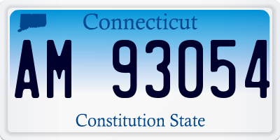 CT license plate AM93054