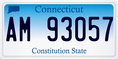 CT license plate AM93057