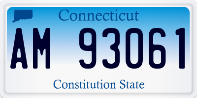 CT license plate AM93061