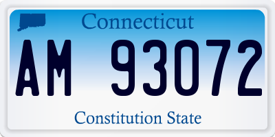 CT license plate AM93072