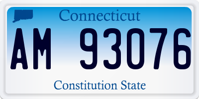 CT license plate AM93076