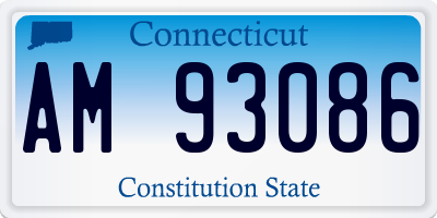 CT license plate AM93086